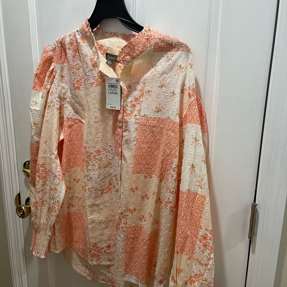 Floral Patchwork Peach and Cream